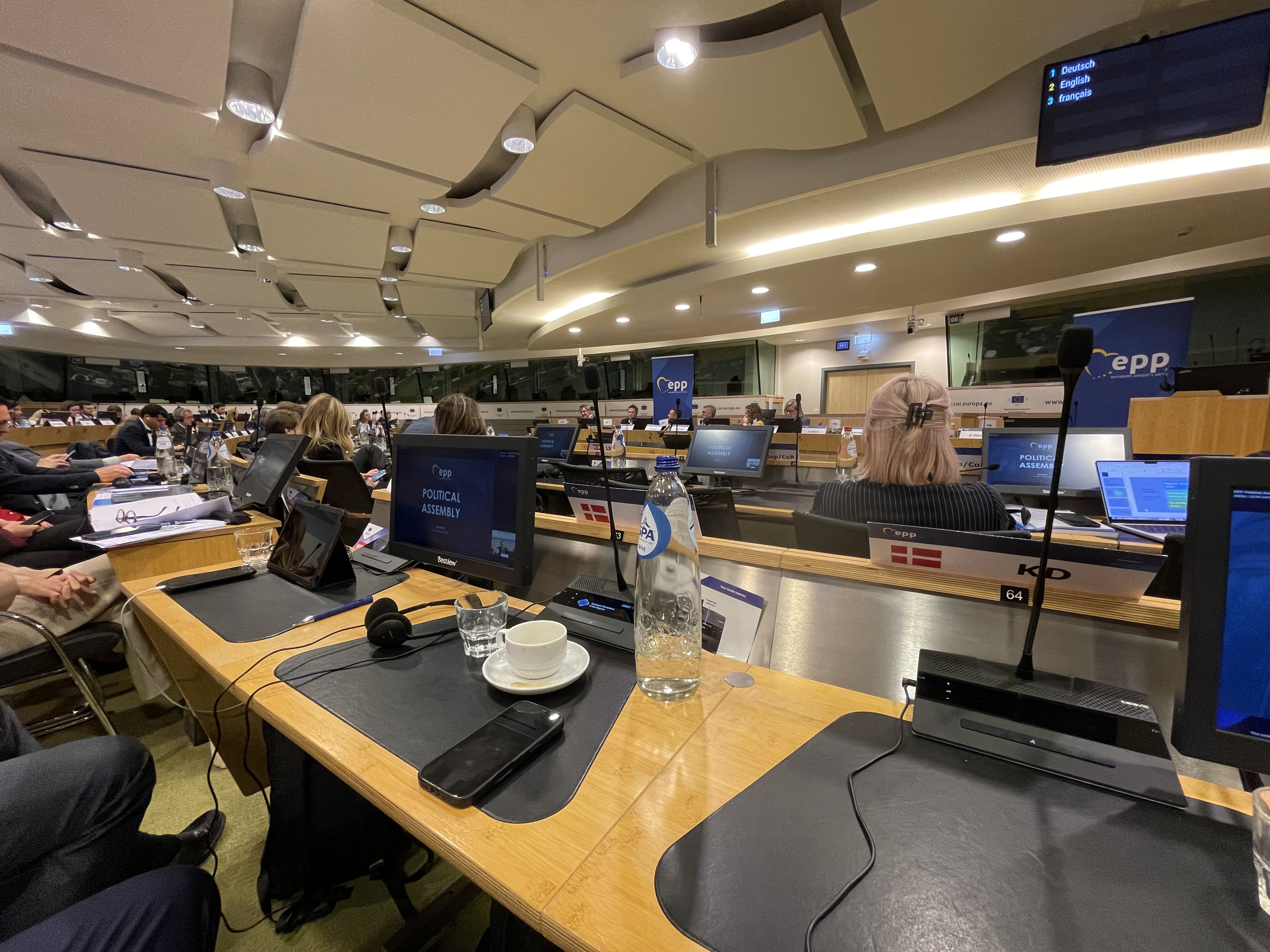 Salen til EPP Political Assembly i Regionsudvalget i Bruxelles