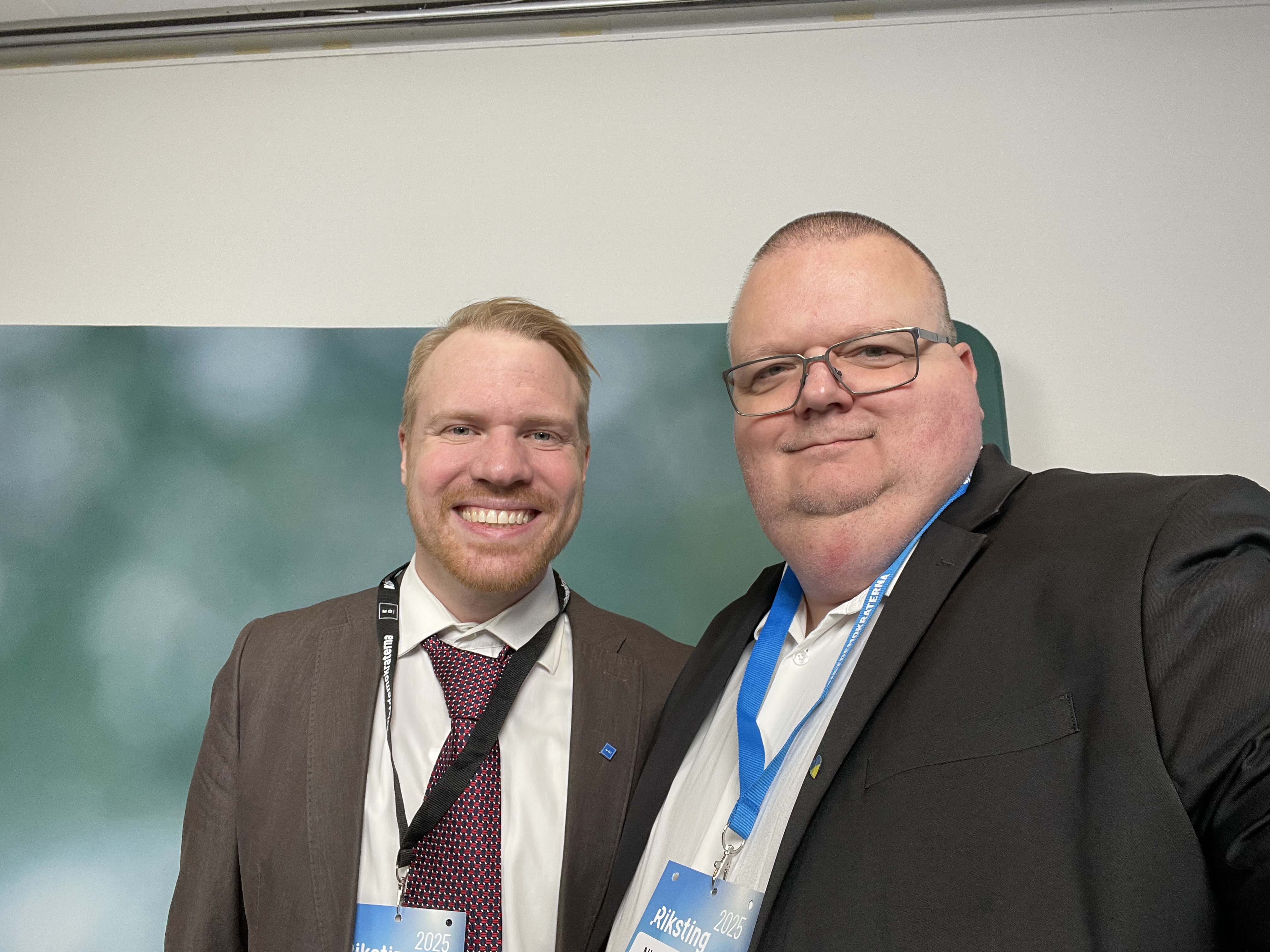 Niclas Aarestrup med John Fhager til KD Sveriges Riksting