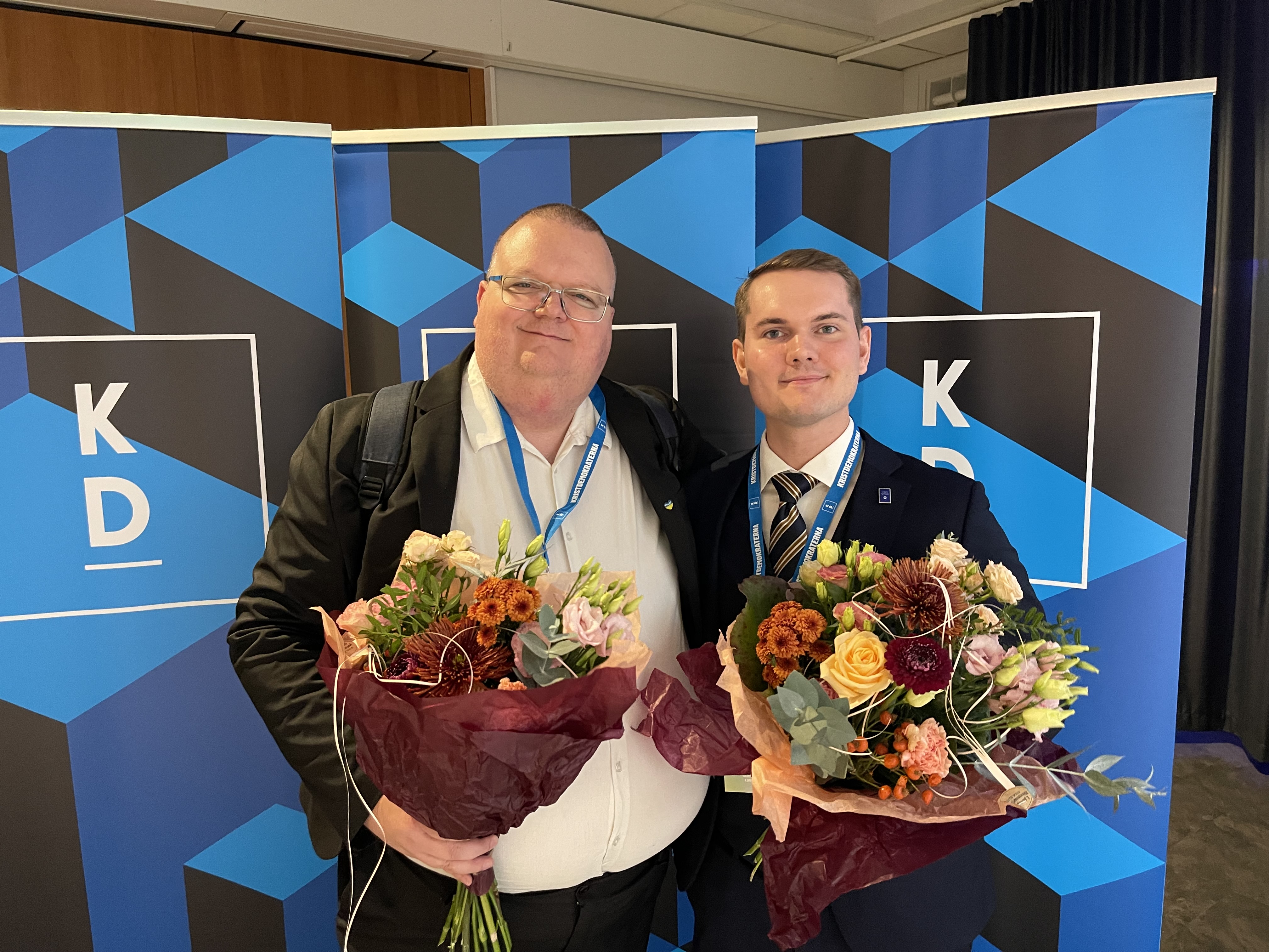 Niclas Aarestrup sammen med Arvid Karell til KD Sveriges Riksting
